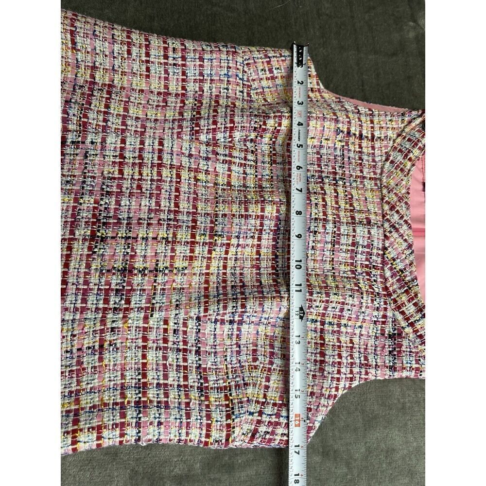 Talbots Pink Multicolor Tweed Midi Sheath Dress - Picture 10 of 15